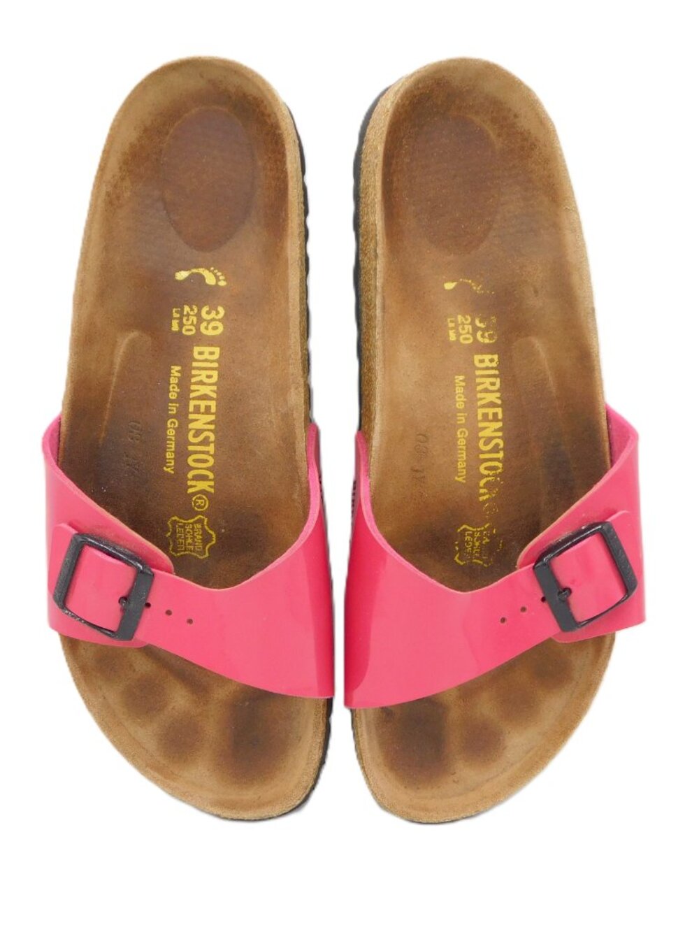 Birkenstock Hot Pink Patent Leather Madrid Sandals | EUC | 8 / 39 Narrow